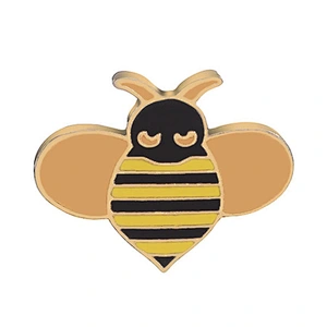 Factory Making Custom Cute Carton Bee Enamel Lapel Pin Wholesale Honey Bee Pins