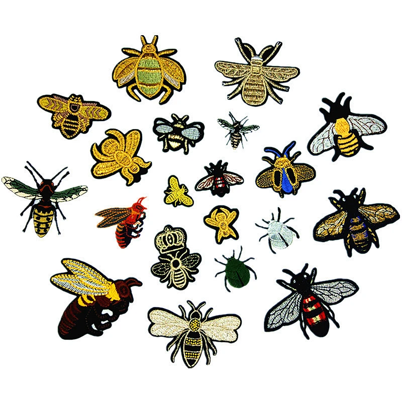 Wholesale In Stock No Minimum Custom Embroidery Anime Insect Iron On Patches