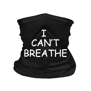 Factory Wholesale In Stock Black Lives Matter Face Tube Bandana I CAN' BREATHE Head Scarf