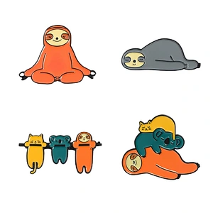 Custom High Quality Sloth Pin Soft Enamel Pin Cartoon Pins Animal