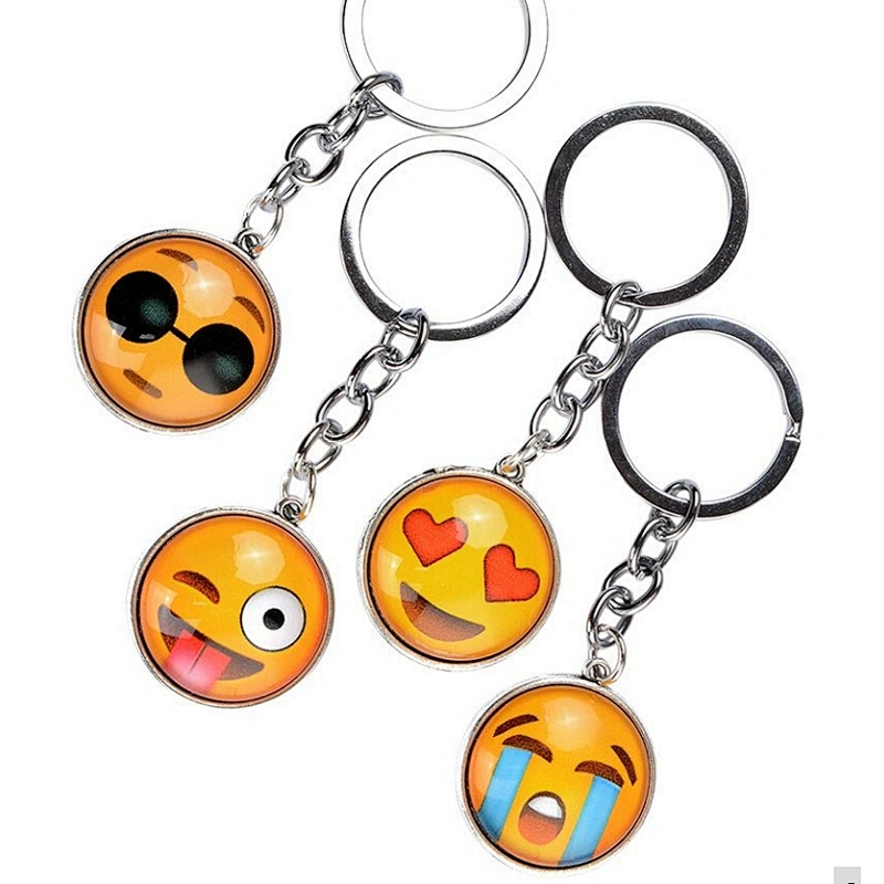 Wholesale Cheap Promotional Gift Soft Toys Custom Smiley Whatsapp Emoji Plush Keychain