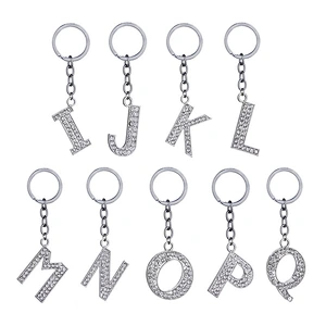Wholesale In Stock No Mold Fee Diamond Alhabet Letters Letter M Keychain