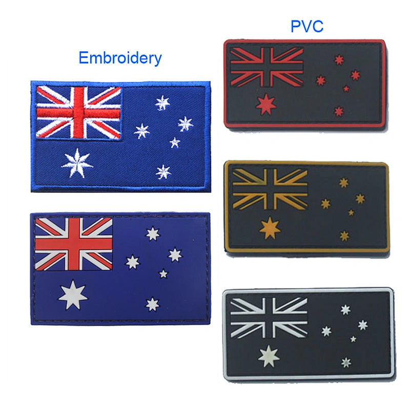 No Mold Cost Rubber Logo Patches USA American Flag Custom PVC Patch