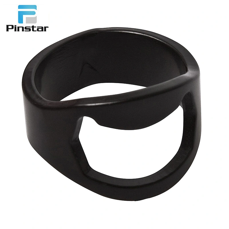 Great convenient carried black outdoor round zinc ring bottle opener cap catcher