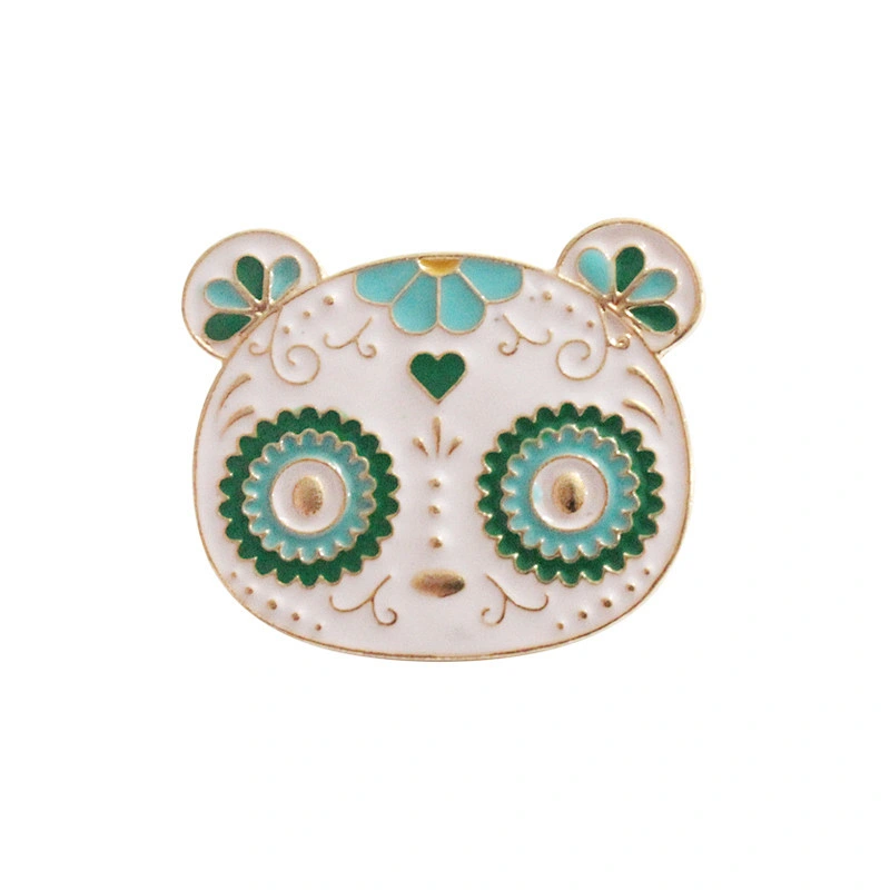 Newest customized cartoon panda cheap enamel metal lapel pin