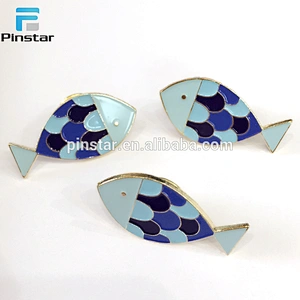 Factory sell custom jesus fish soft enamel metal multicolored lapel pins for daily decoration