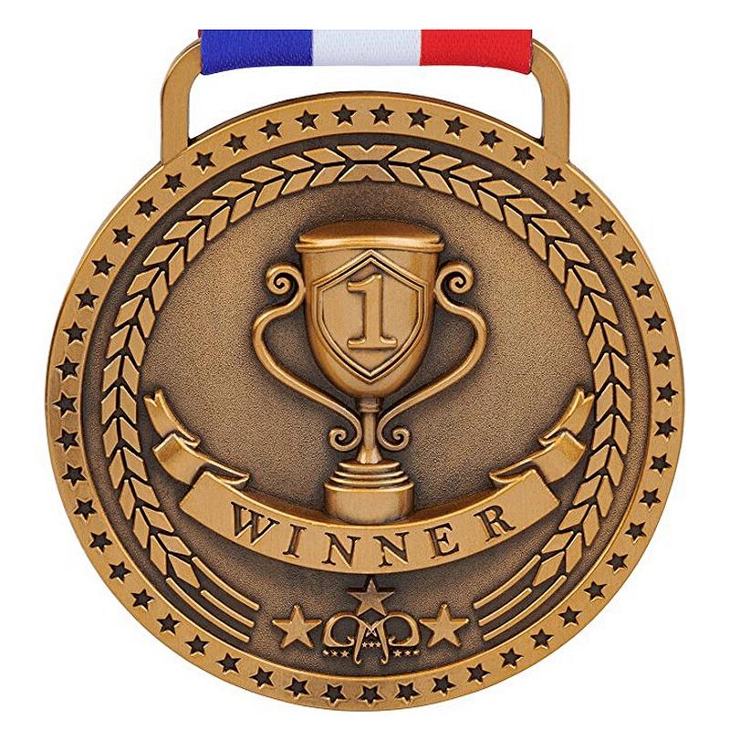 cheap metal blank ribbon hanger Gold Silver Bronze Sports Medals Custom Medal