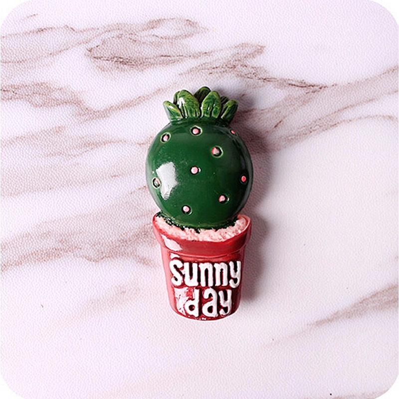 Custom 3D Cactus Resin Fridge Magnet For Home Decor