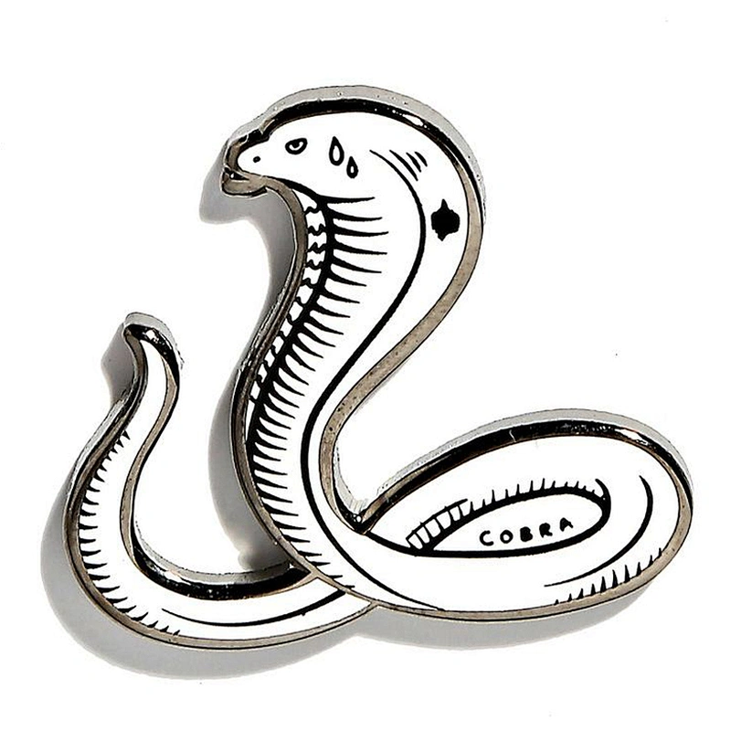 Specialized 3D Snake Silver Plating Badges Lapel Pin Badge