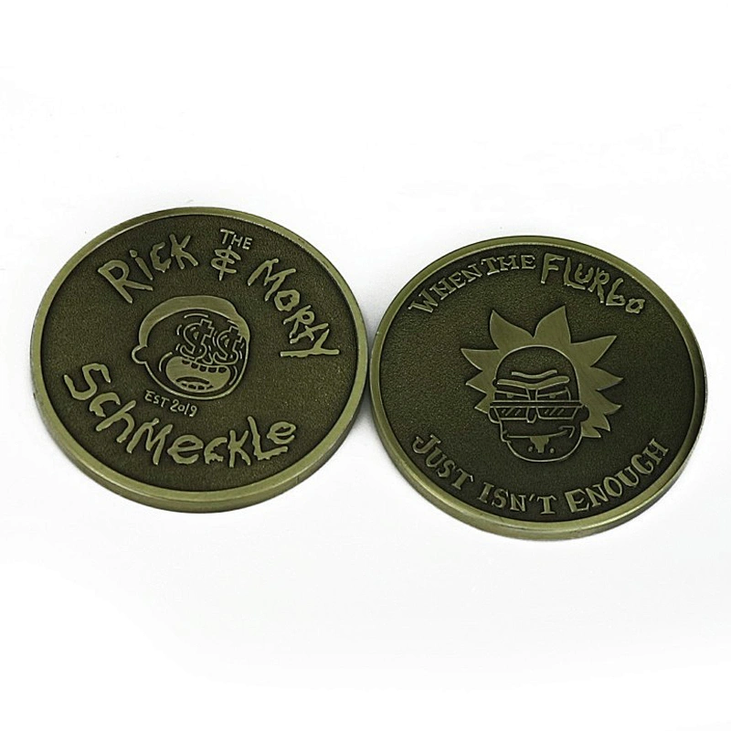 Factory Making Custom Design Antiqu Bronze Plated Challenge Coins Custom