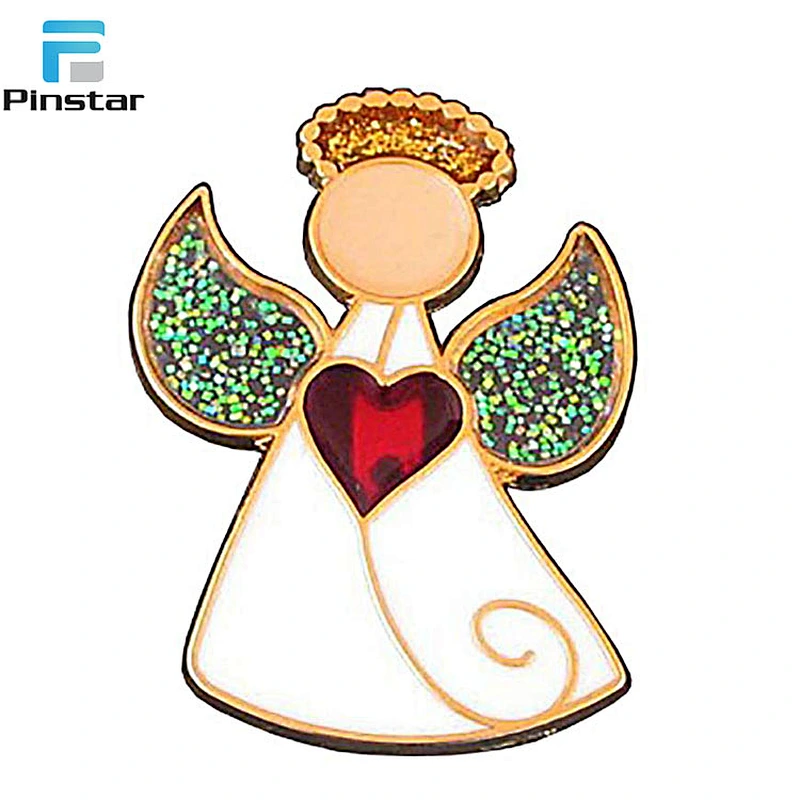 Hot selling custom hard enamel angle shaped lapel pins