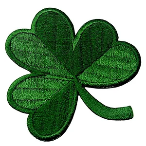 OEM factory custom clover shape embroidery patches
