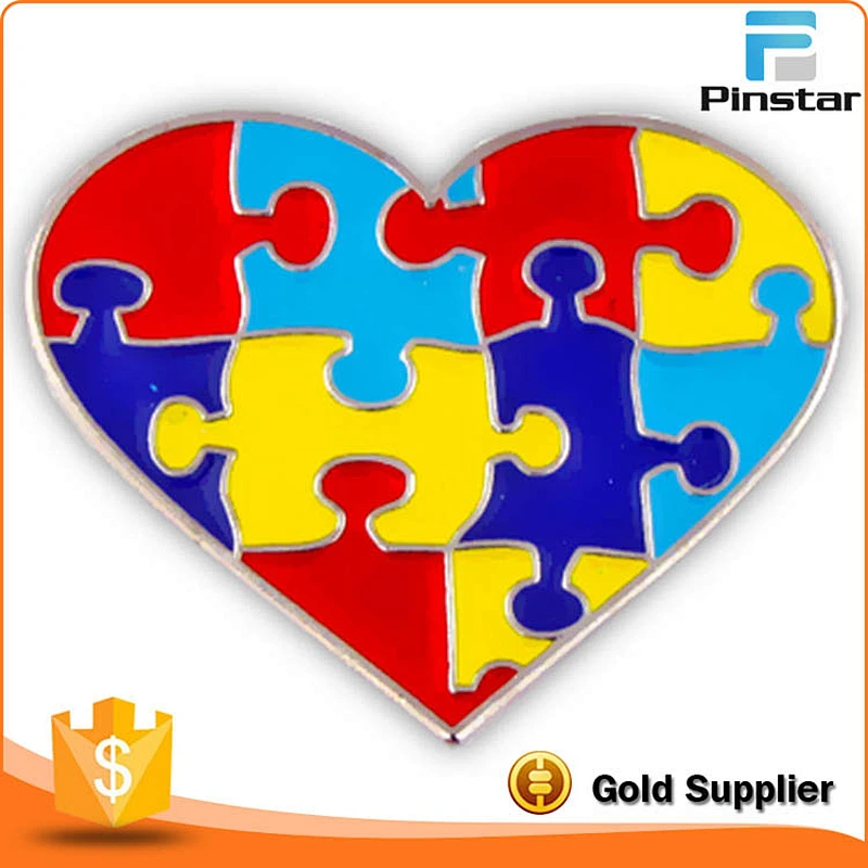 2017 Pinstar Wholesale Autism Awareness Multi-color Puzzle Piece Lapel Pins