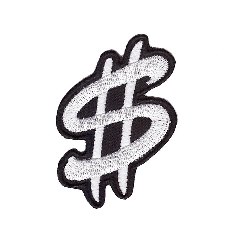Cheap Design Fashion dollar custom embroidered patch