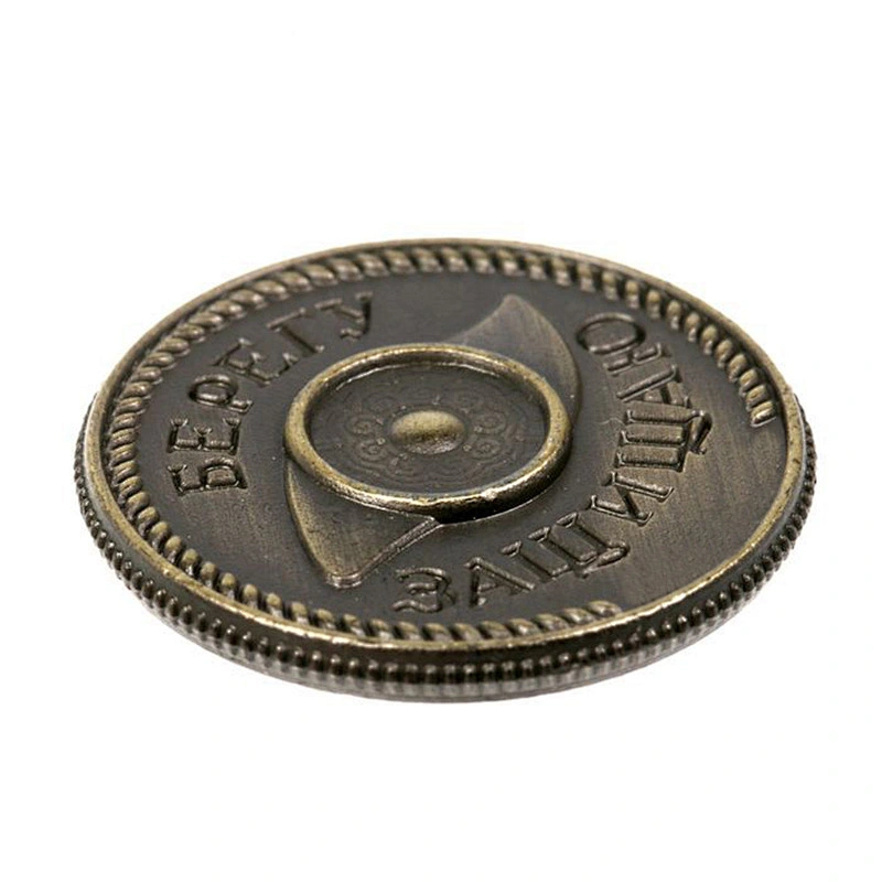 Custom Made Souvenir simple Antique engraved Metal Coin