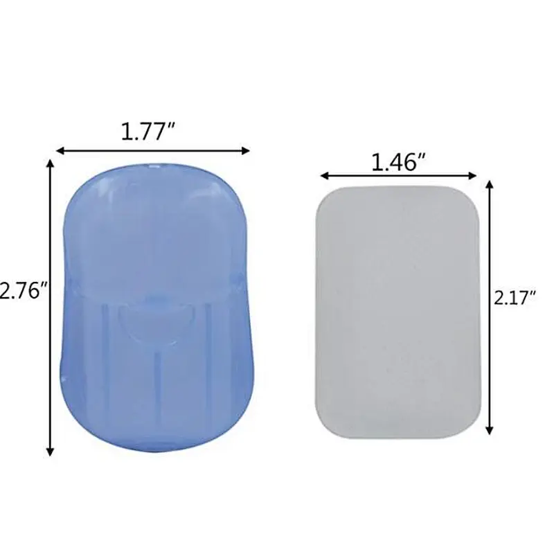 Portable Disposable Travel Hiking Washing Hand Bath Toiletry Wrap Box Paper Soap Sheets