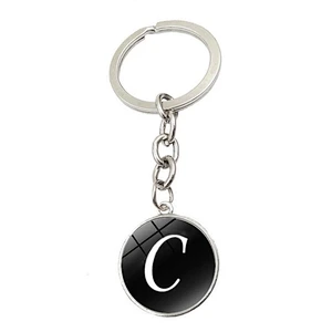 26 different letters English ephabets letter metal charms keychain