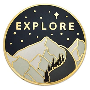 Explore The Outdoors Adventure Hiking Lover Enamel Lapel Pin