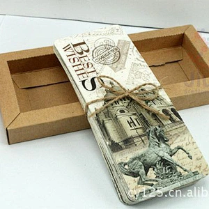 Custom Paper Paris Retro Style Bookmark 30 Pieces a Set