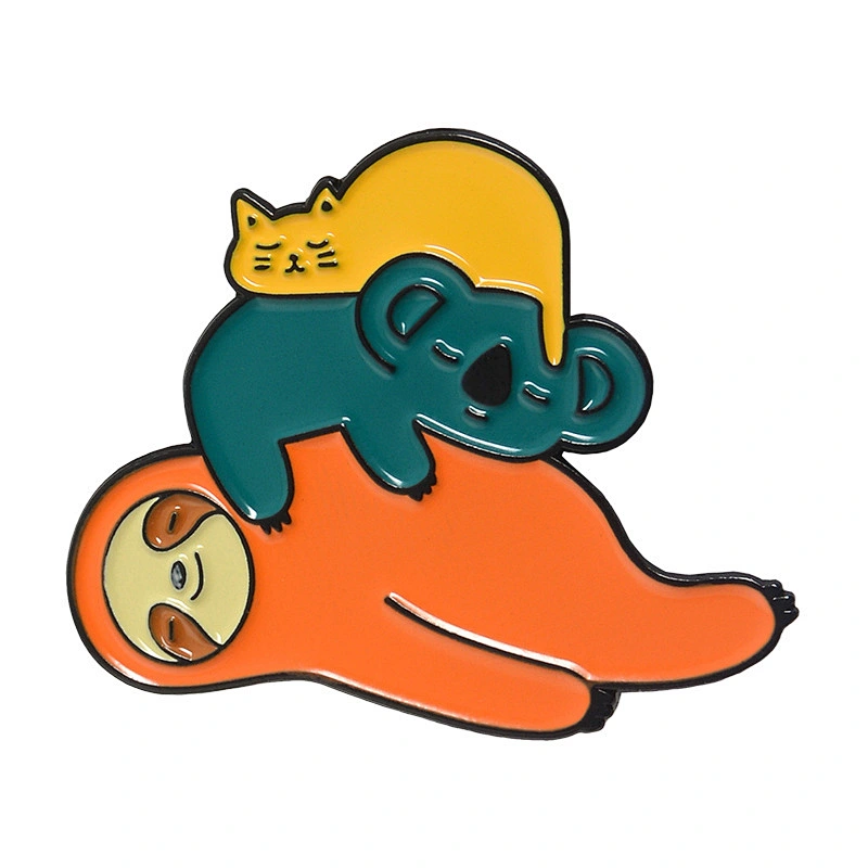Custom High Quality Sloth Pin Soft Enamel Pin Cartoon Pins Animal