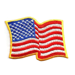 Factory high quality cheap small American flag iron on patches