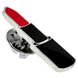 Glamourous Red Lipstick Make-Up Cosmetics Trendy Enamel Lapel Pin