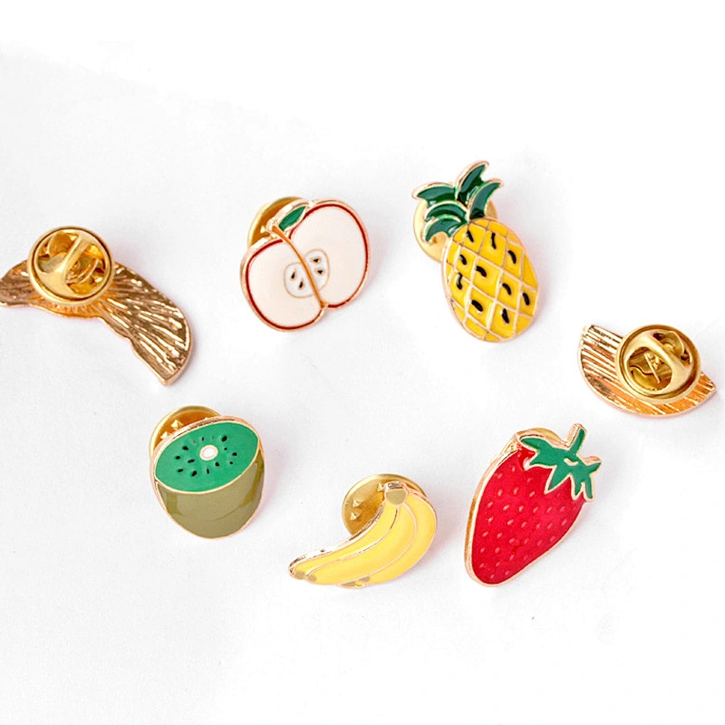 Factory Making Cute Custom Soft Enamel Stock Fruit Lapel Pins