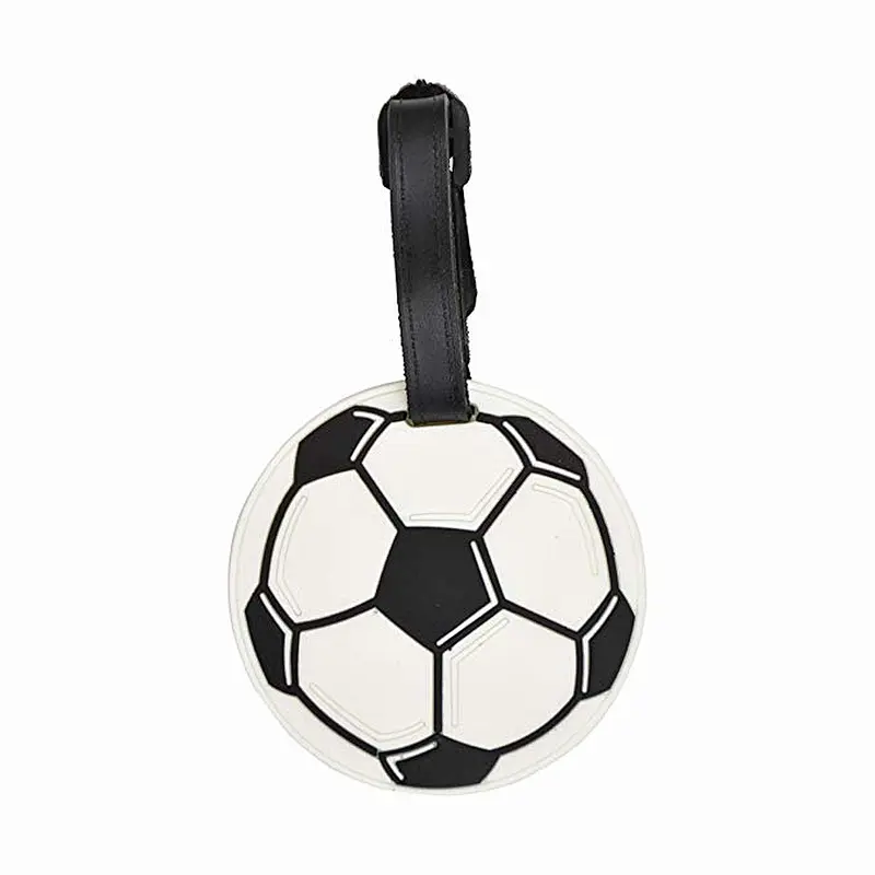Custom PVC Travel basketball football shape Luggage Tag