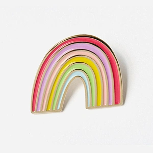 die casting alloy custom rainbow metal brooches pins