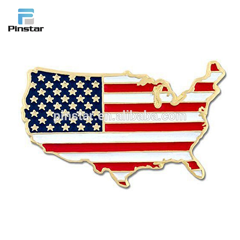 Wholesale custom state shaped soft enamel lapel pin no minimum