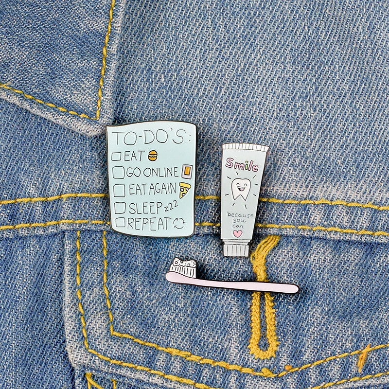 Korea Style Blue Color Cute Soft Enamel Lapel pin