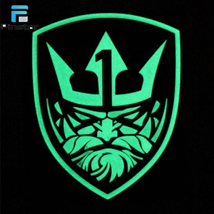 China Manufacture patches pvc badge Custom glow rubber patch