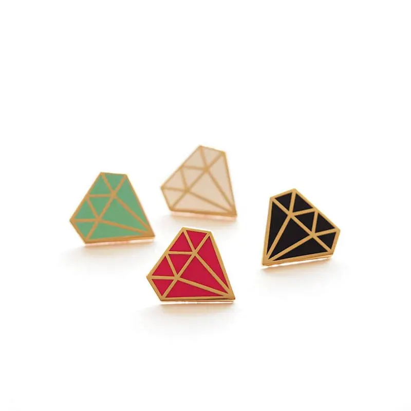 Customized Diamond enamel pin badge