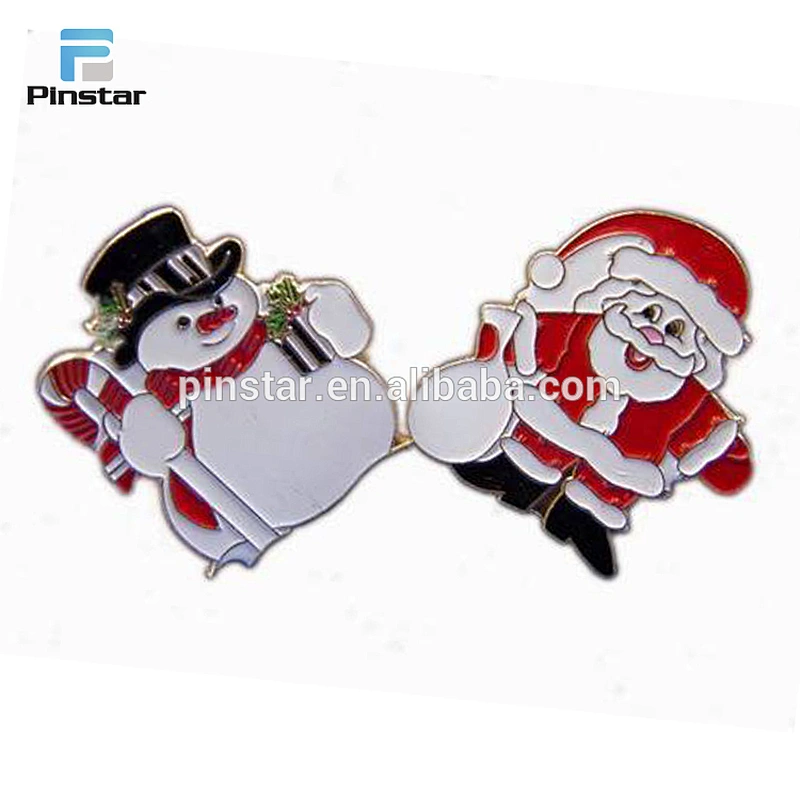 China gift custom christmas metal soft enamel lapel pin badge with logo