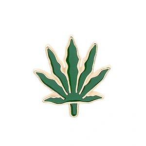 Green Tree Leaf Shape Soft Enamel Lapel Pin
