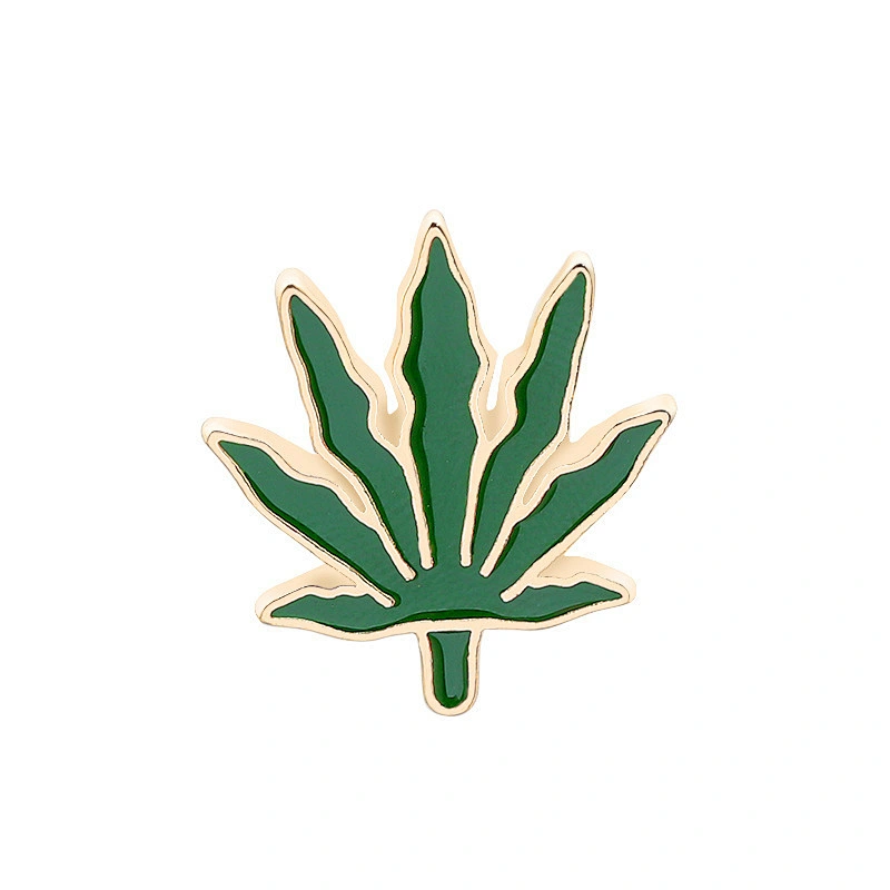 Green Tree Leaf Shape Soft Enamel Lapel Pin