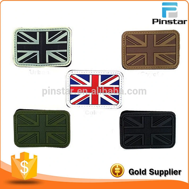 No Mold Cost Rubber Logo Patches USA American Flag Custom PVC Patch