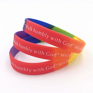 Colorful Eco-Friendly Rubber Custom Made Cheap Bracelet Silicone