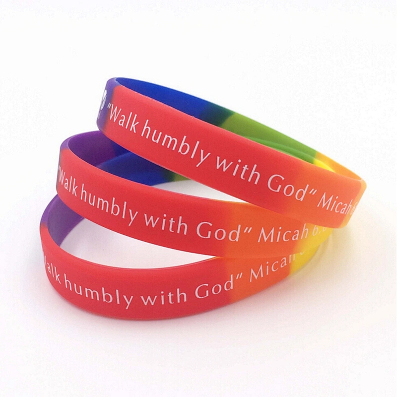 Colorful Eco-Friendly Rubber Custom Made Cheap Bracelet Silicone