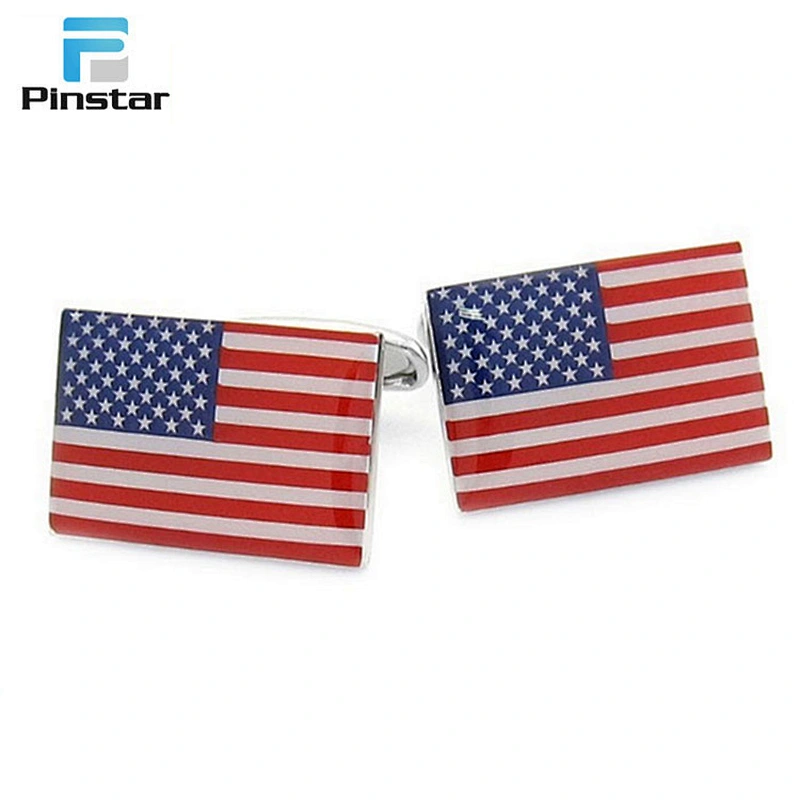 Black hard enamel stainless steel metal blanks poker design cufflinks