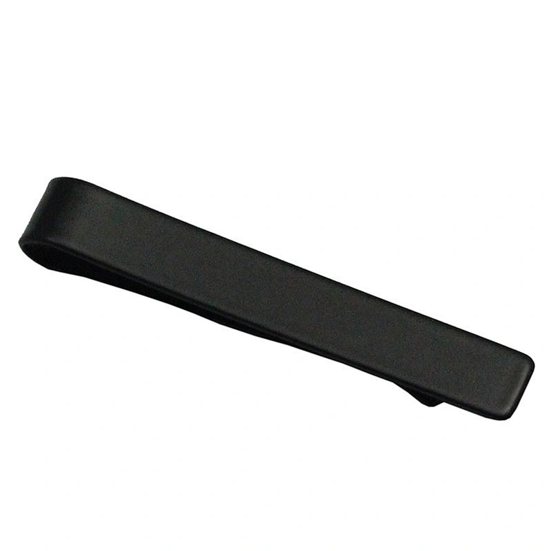 High Quality Custom Engrave Logo Black Silver Gold Stainless Steel Tie Clip