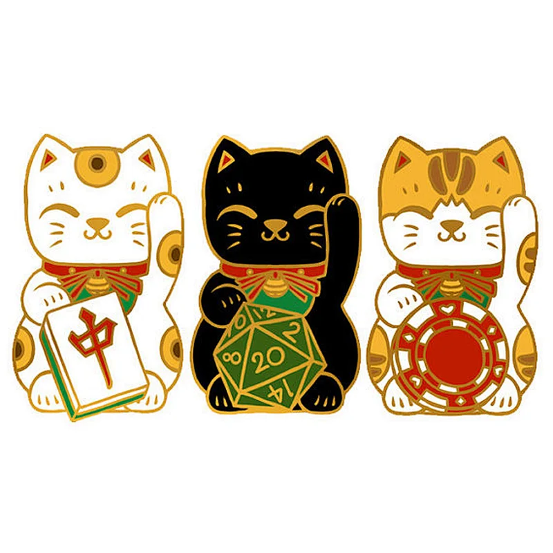 China manufacturers Custom lucky cat hard Enamel Lapel Pin