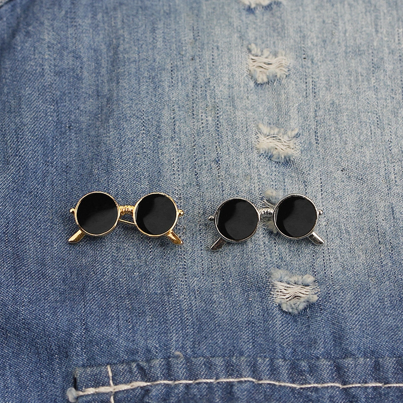 Factory Wholesale In Stock Custom Gold Silver Metal Brooch Badge Sunglasses Pin