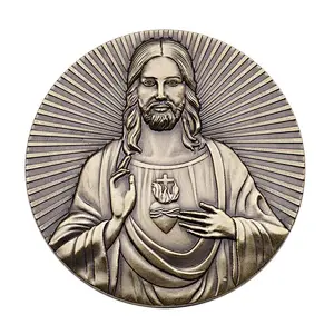 Factory direct sales Jesus copper custom metal challenge coins
