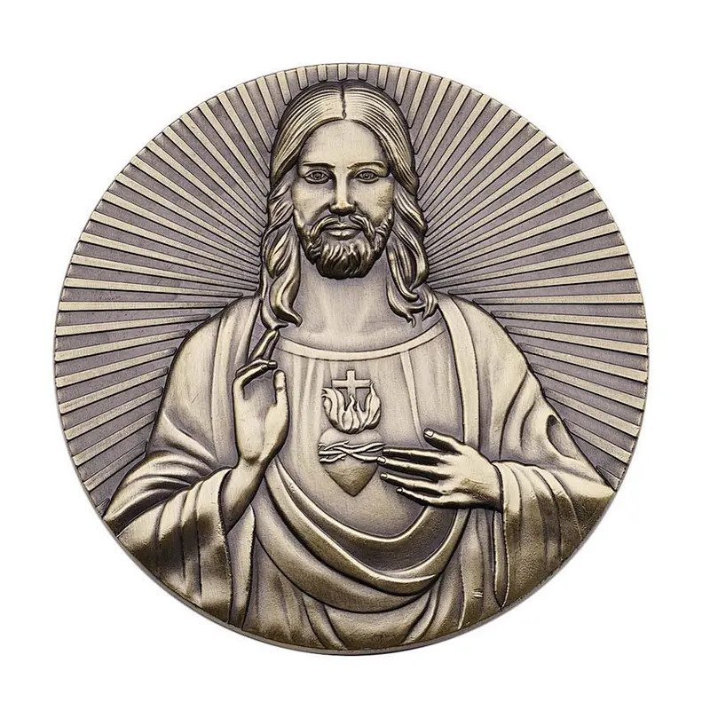 Factory direct sales Jesus copper custom metal challenge coins
