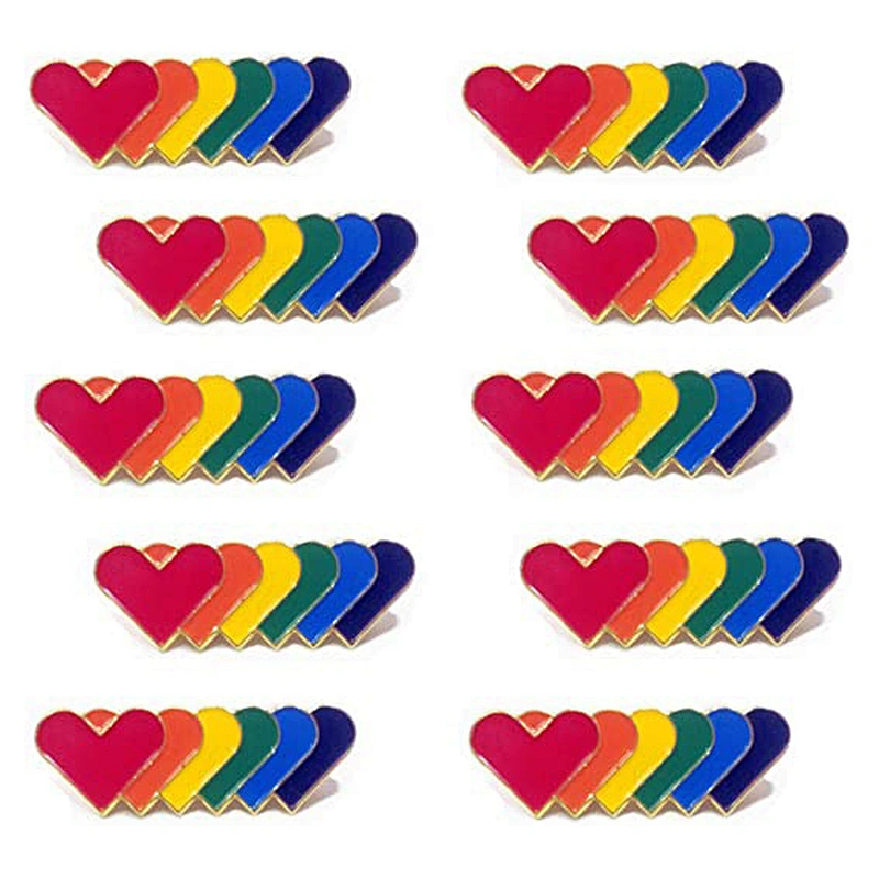 Gay Pride Lapel Pin Rainbow Pin Enamel Brooch LGBTQ Flag Accessory