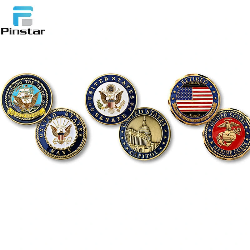 China supplier Wholesale custom bulk metal antique challenge coins
