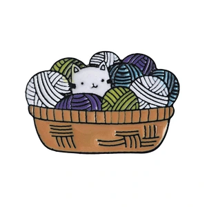 Colorful Cute Wool Ball Lapel Pin Custom Enamel pin