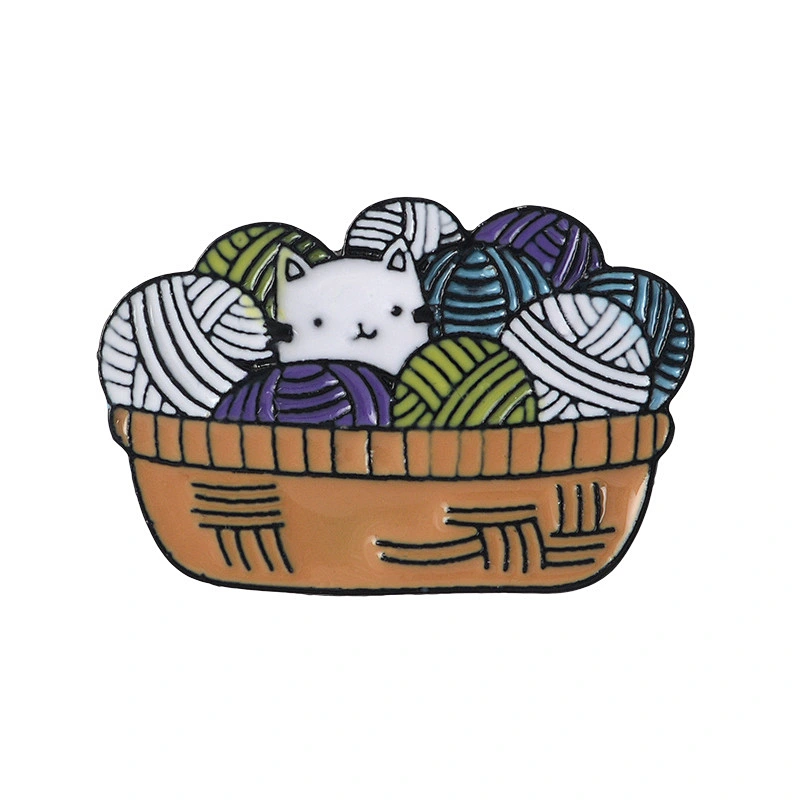 Colorful Cute Wool Ball Lapel Pin Custom Enamel pin