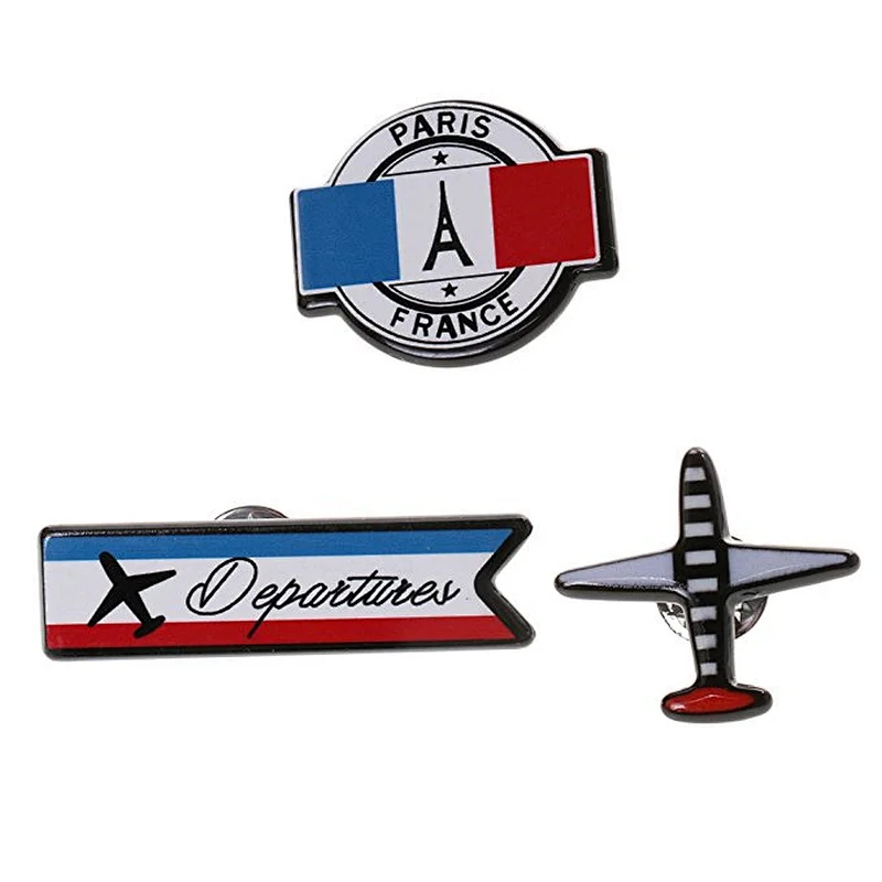 Promotion custom 3D airplane metal enamel lapel pin